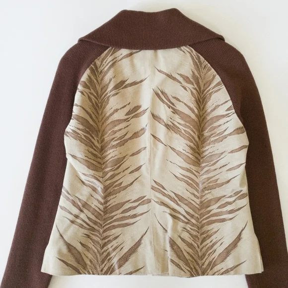 Baby Phat Vintage Genuine Leather Animal Print High Collar Jacket - Picture 8 of 13